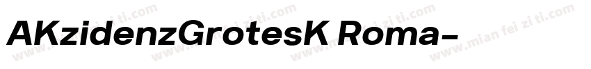 AKzidenzGrotesK Roma字体转换